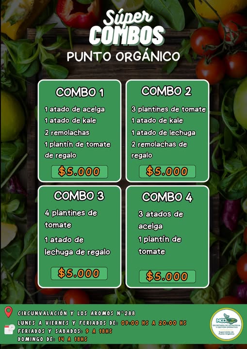 ¡NUEVOS SÚPER COMBOS EN PUNTO ORGÁNICO!