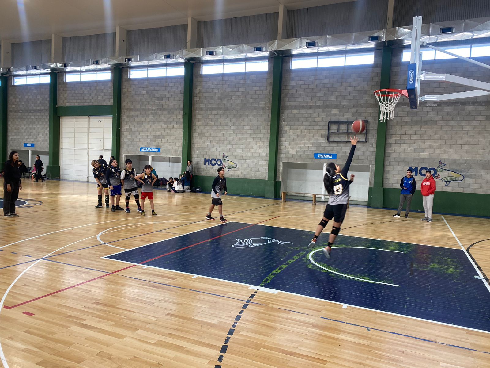 Encuentro amistoso entre Escuelas de Básquet en el Pancho Cerda