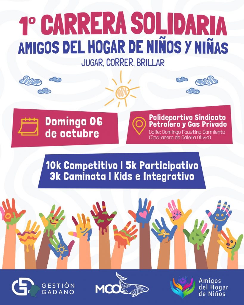 Caleta Olivia: 1° Carrera Solidaria a beneficio del Hogar de niños y niñas