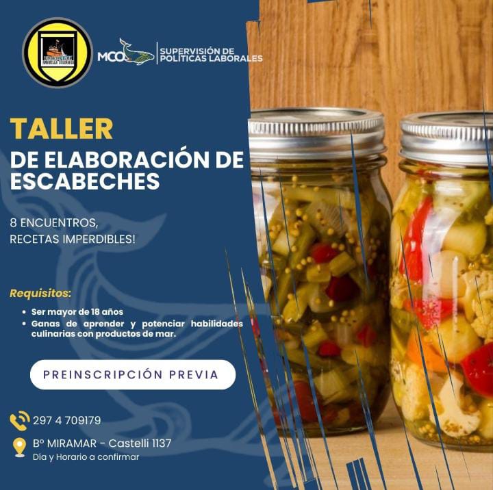 Se abren las preinscripciones para el taller de “Elaboración de Escabeches”