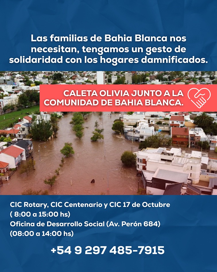 Colecta solidaria para Bahía Blanca