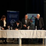 Firma del convenio para la finalización de la obra del Colegio Secundario N°43