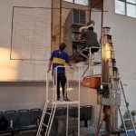 Nuevo equipo de calefacción en el gimnasio Mirta Rearte