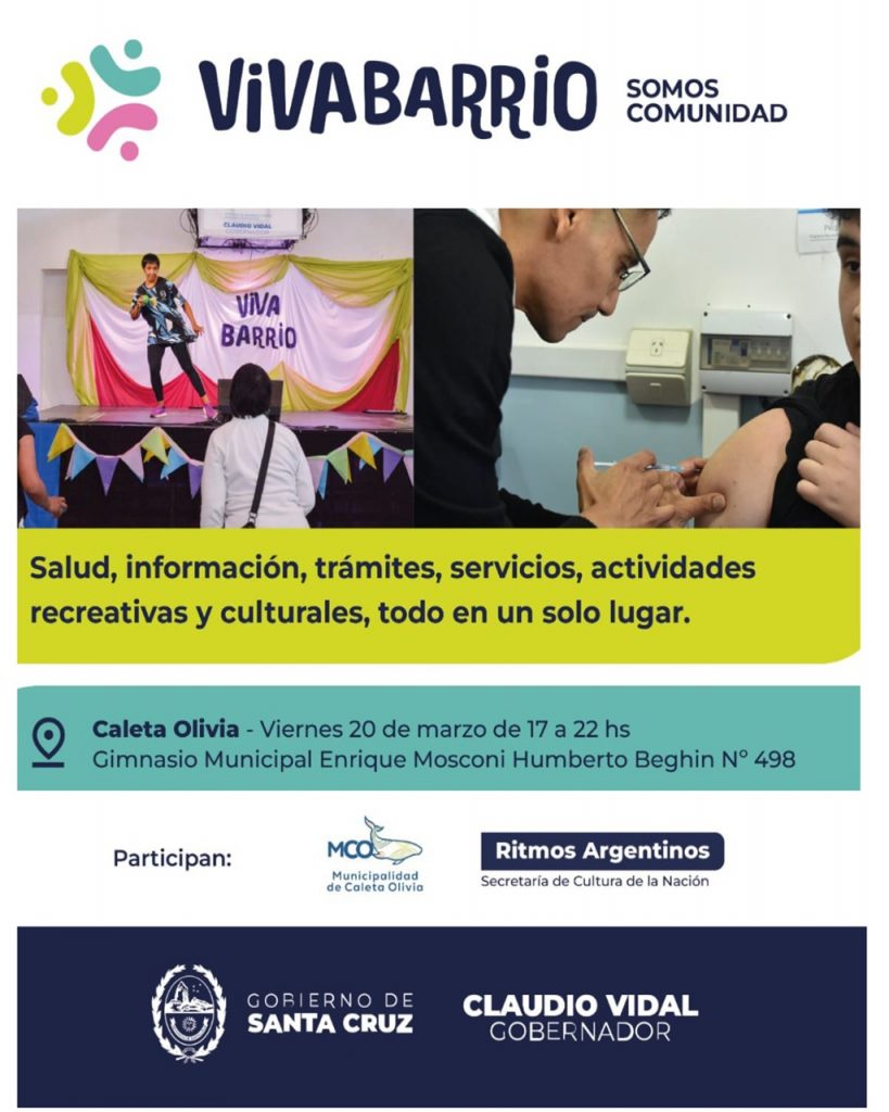 El programa provincial “Viva Barrio” llegó a Caleta Olivia