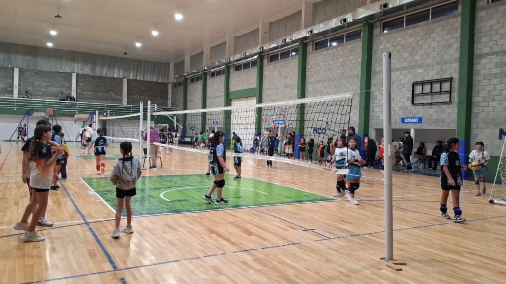 Caleta Olivia disfruta hoy de un nuevo Encuentro de Mini-Vóley en el Pancho Cerda