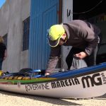 Caleta Olivia recibió al kayakista brasileño Adelson Carneiro Rodrigues en su travesía hacia el sur