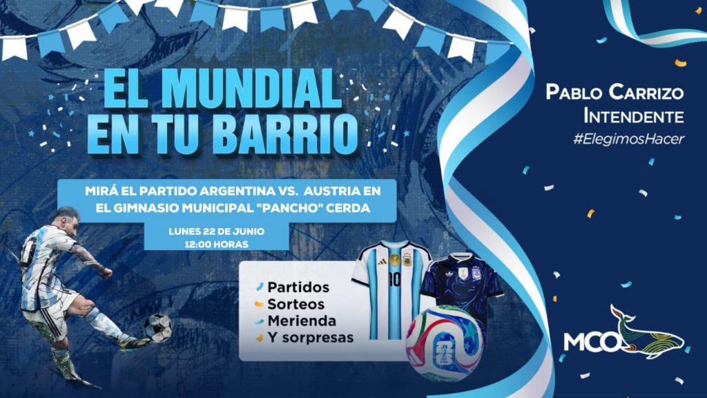 El Municipio invita a alentar a la selección y vivir el Mundial en comunidad