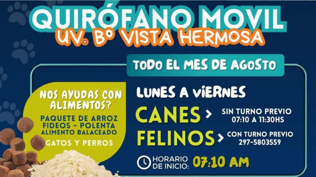 El Quirófano Móvil se trasladará al barrio Vista Hermosa