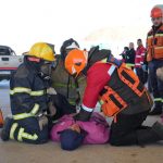 Simulacro de accidente vial: el Municipio fortaleció la articulación junto a equipos de emergencia